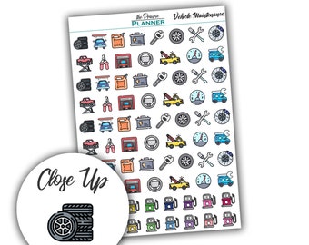 Vehicle Maintenance - Planner Stickers