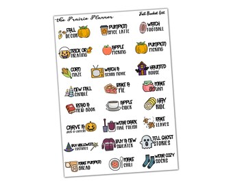 Fall Bucket List - Planner Stickers