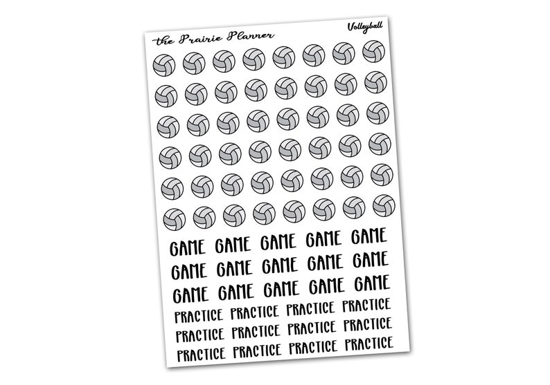 Volleyball Practice/Game Planner Stickers | Etsy