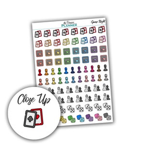 Game Night - Pegatinas del planificador