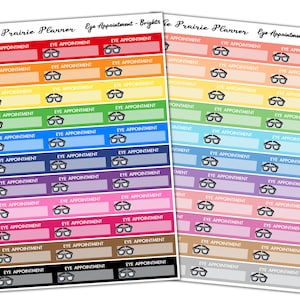Eye Appointment - Planner Stickers