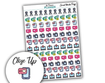 Social Media Icons - Planner Stickers