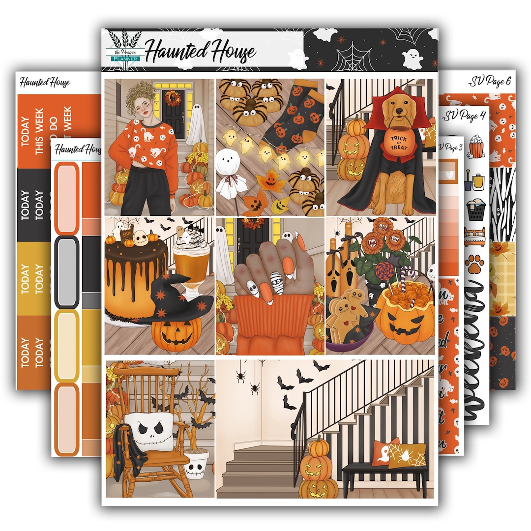 Haunted House Weekly Planner Kit - Etsy