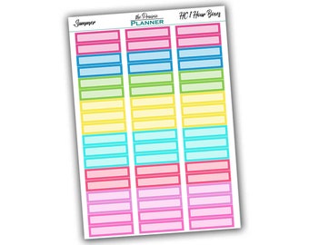 Hobo Cousin 1 Hour Boxes - Summer Multi-Colour - Planner Stickers