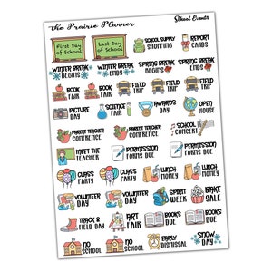 Eventos escolares - Pegatinas del planificador