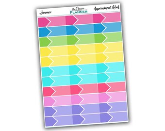 Appointment Labels - Summer Multi-Colour - Planner Stickers