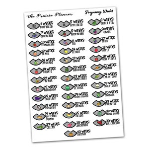 Pregnancy Weeks - Planner Stickers