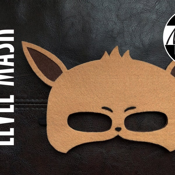 Eevee No-Sew Mask Pattern |  Pokemon Party Favor, Eevee Party Supply, Gift for Kid, Pokemon Birthday, Eevee Costume, Easy to Follow