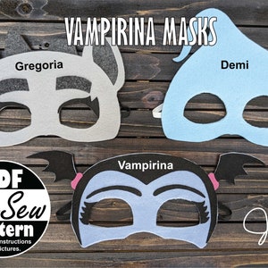 Vampirina Nahtlos Masken Muster | Vampirina, Gregoria, Demi, Vampirina Gastgeschenk, Geschenk für Kind, Vampirina Geburtstag