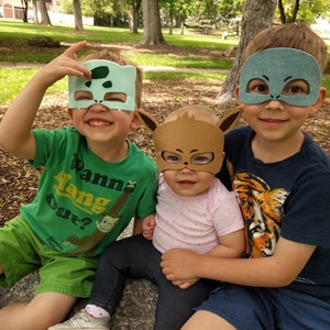 Pokemon Original No-Sew Mask Patterns | Pikachu, Charmander, Squirtle, Bulbasaur, Eevee, Pokemon Party Favor, Gift for Kid, Pokemon Birthday image 2
