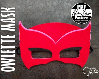 Maschera Super Pigiamini Da Colorare Pdf Modello/costume Maschera