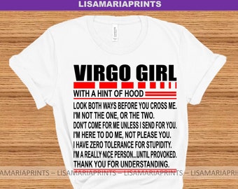 Virgo With A Hint Of Hood - SVG - PNG - JPEG - Instant Digital Download