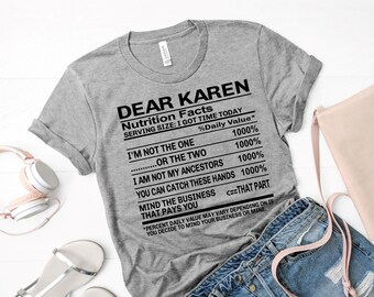 BUNDLE- Dear Karen Nutrition Facts SVG - Dear Karen Nutrition Facts-There Once Was A Lady Named Karen-Karen Definition-Instant Download