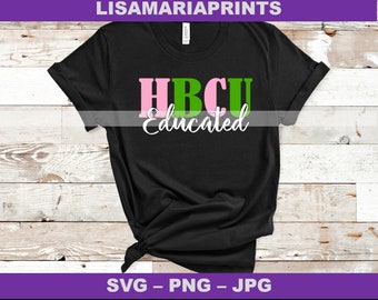 HBCU educado rosa y verde SVG PNG Jpg - Descarga digital - No se enviará ningún producto físico