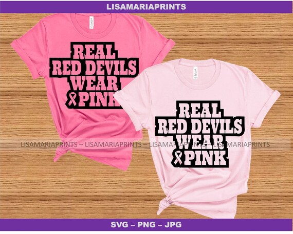 Pink shirt sale with red devils