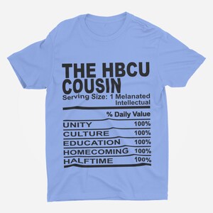 The HBCU Cousin Nutrition Facts SVG Jpeg PNG - Instant Digital Download - No Physical Product Will Be Sent