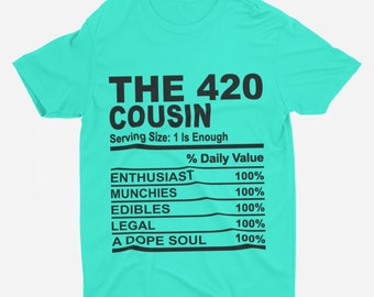 The 420 Cousin Nutrition Facts SVG JPG PNG - Instant Digital Download - No Physical Product Will Be Sent