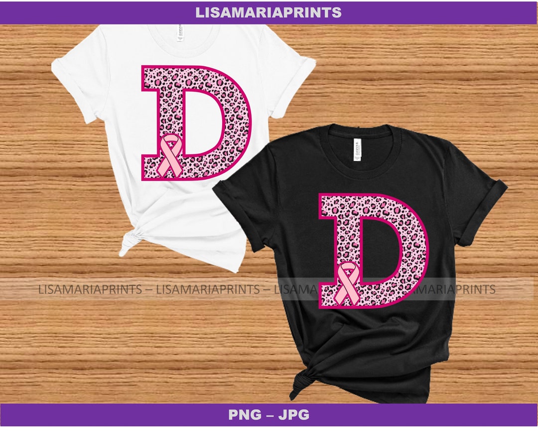 PNG and JPG ONLY Letter D Monogram Breast Cancer Letter for - Etsy