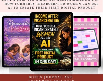 Income After Incarceration PDF e-Book Guide – Formerly Incarcerated Women Build Business With AI Digital Products Marketing