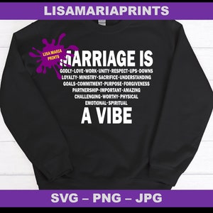 El matrimonio es un ambiente SVG PNG - Descarga digital instantánea - Ambos archivos incluidos - No se envía ningún producto físico