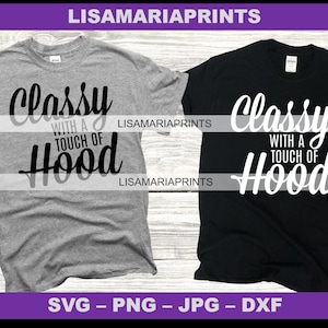 Con clase con un toque de capucha - SVG PNG Jpeg DXF - No se enviará ningún producto físico