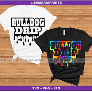 Bulldog Drip School Mascot - SVG - PNG - JPEG - Instant Digital Download