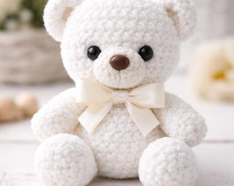 Mini peluche ours en peluche, motif au crochet-PDF-téléchargement immédiat