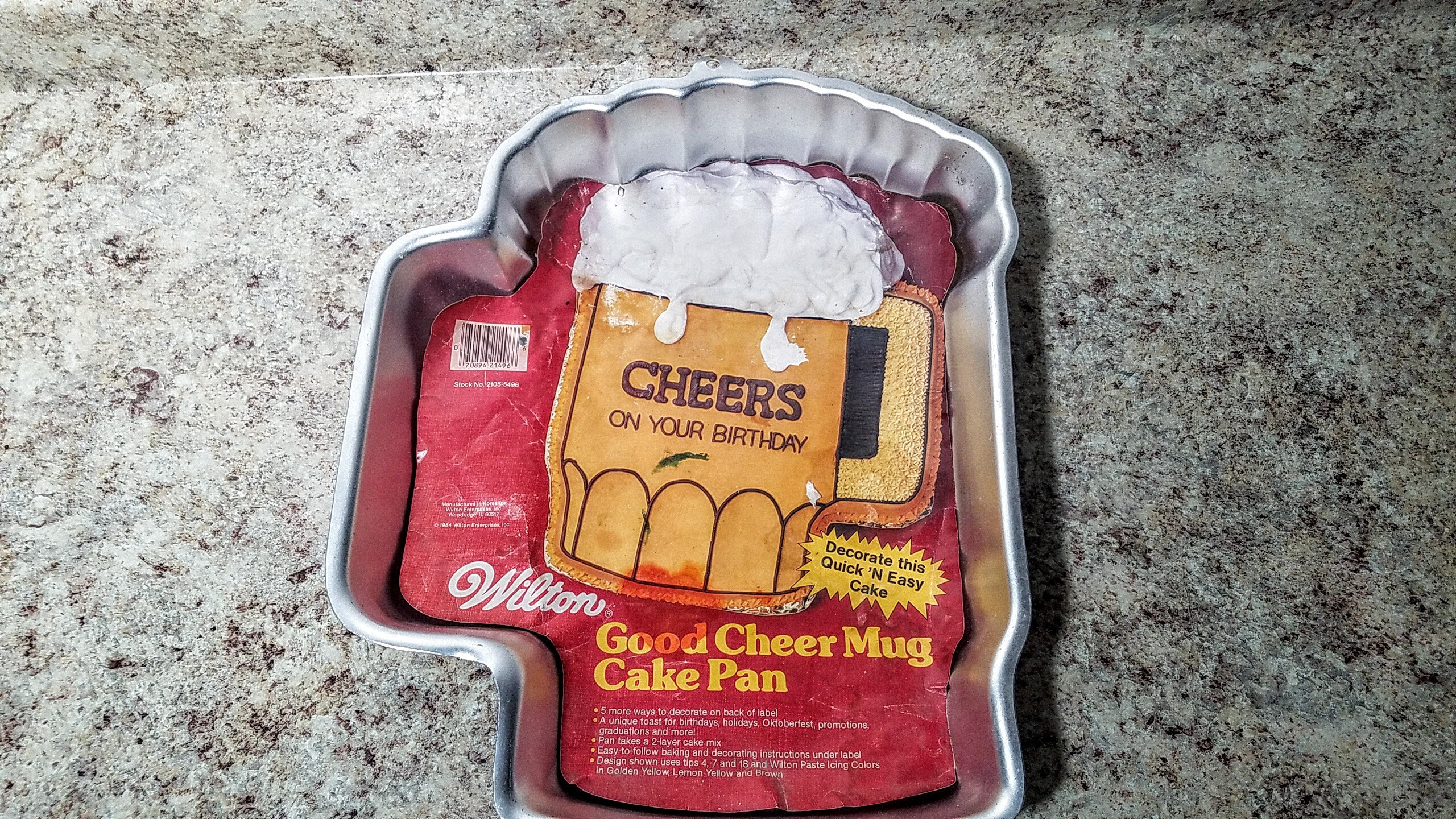 Vintage 1984 Wilton Good Cheer Mug Cake Pan Beer 21 Birthday Etsy