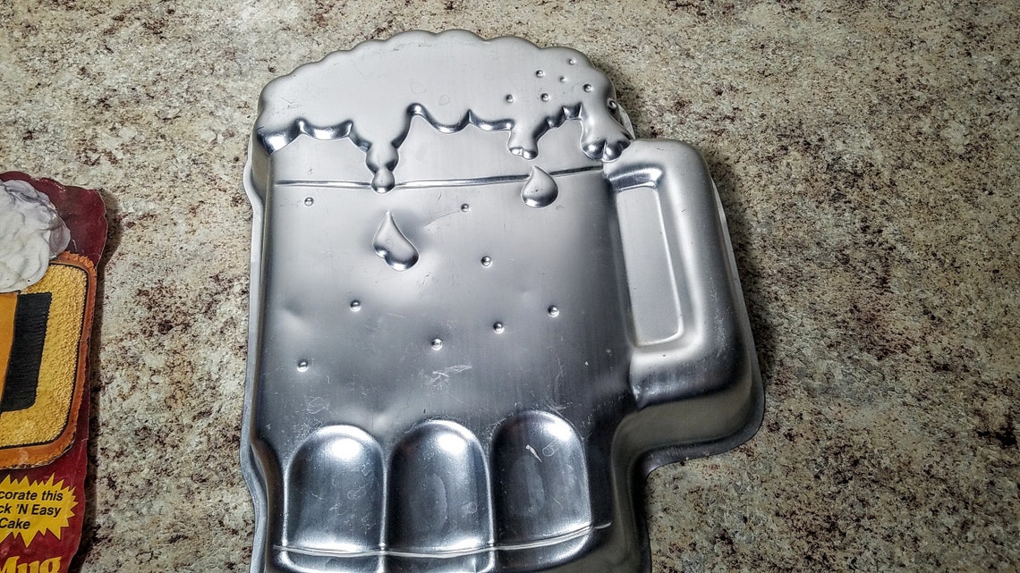 Vintage 1984 Wilton Good Cheer Mug Cake Pan Beer 21 Birthday Etsy