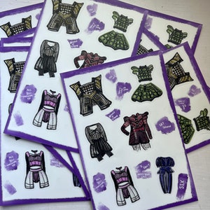 Six Queens Sticker Sheet (6 Ex Wives kiss cut costume stickers based on the musical Six)