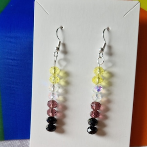 Pride non binary  rainbow earrings