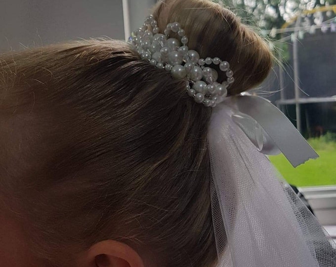 bridal headpiece for bun