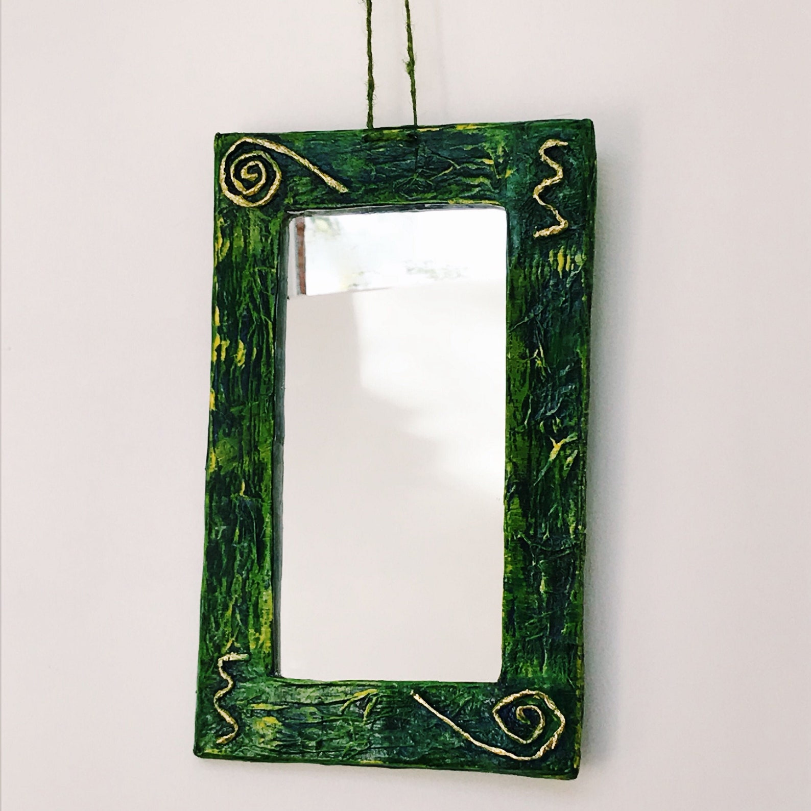 Handmade Paper Mache Mirror Etsy