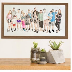 Custom Large Family Faceless Portraits