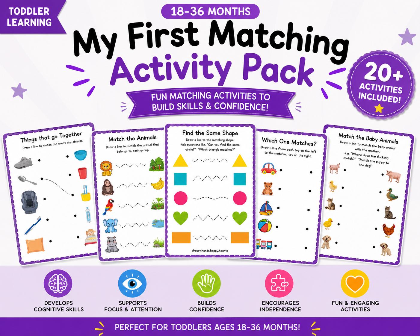 Toddler Matching Game Activity Pack: Screen-free Learning (digital