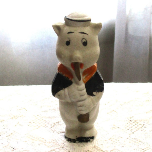 Vintage Little Pig, Walt Disney Little Pig, Japan, Bisque, One Pig, Collectable