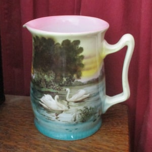 Royal Bayreuth Water Pitcher, Milk Pitcher, Royal Bayreuth (Blue Mark), Swan Decor, Christmas Gift, Wedding Gift, Home Decor, Kitchen Decor