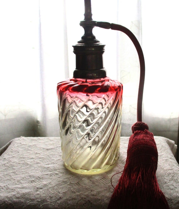 French Perfume Bottle,  Baccarat Glass, Atomizer,… - image 2