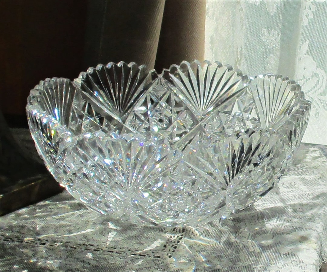 Hawkes American Brilliant Cut Glass Bowl, Pattern, Hawkes