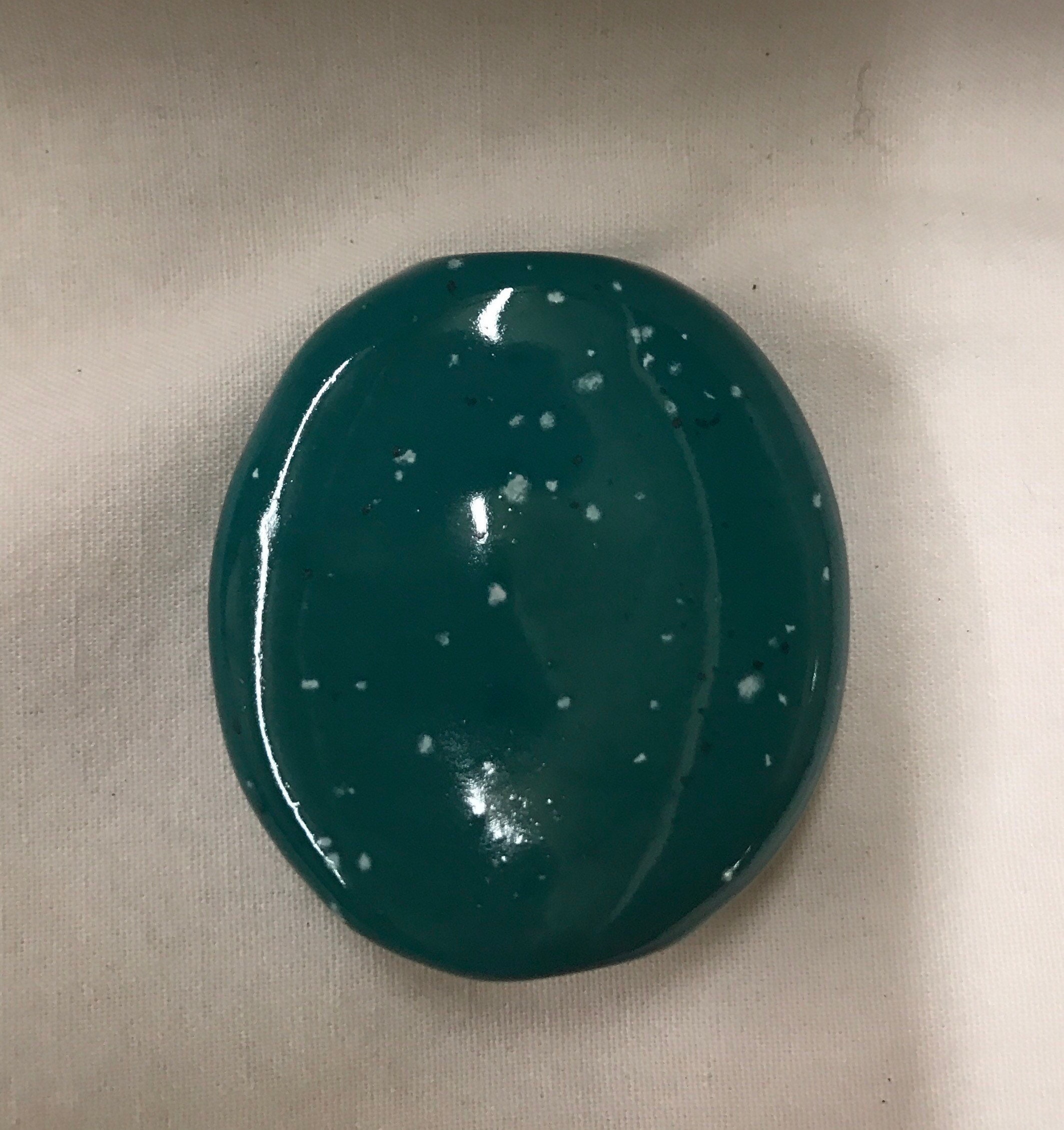 Ceramic Smoke Stone Teal Speckled Toke Stone For Hand Rolled Etsy