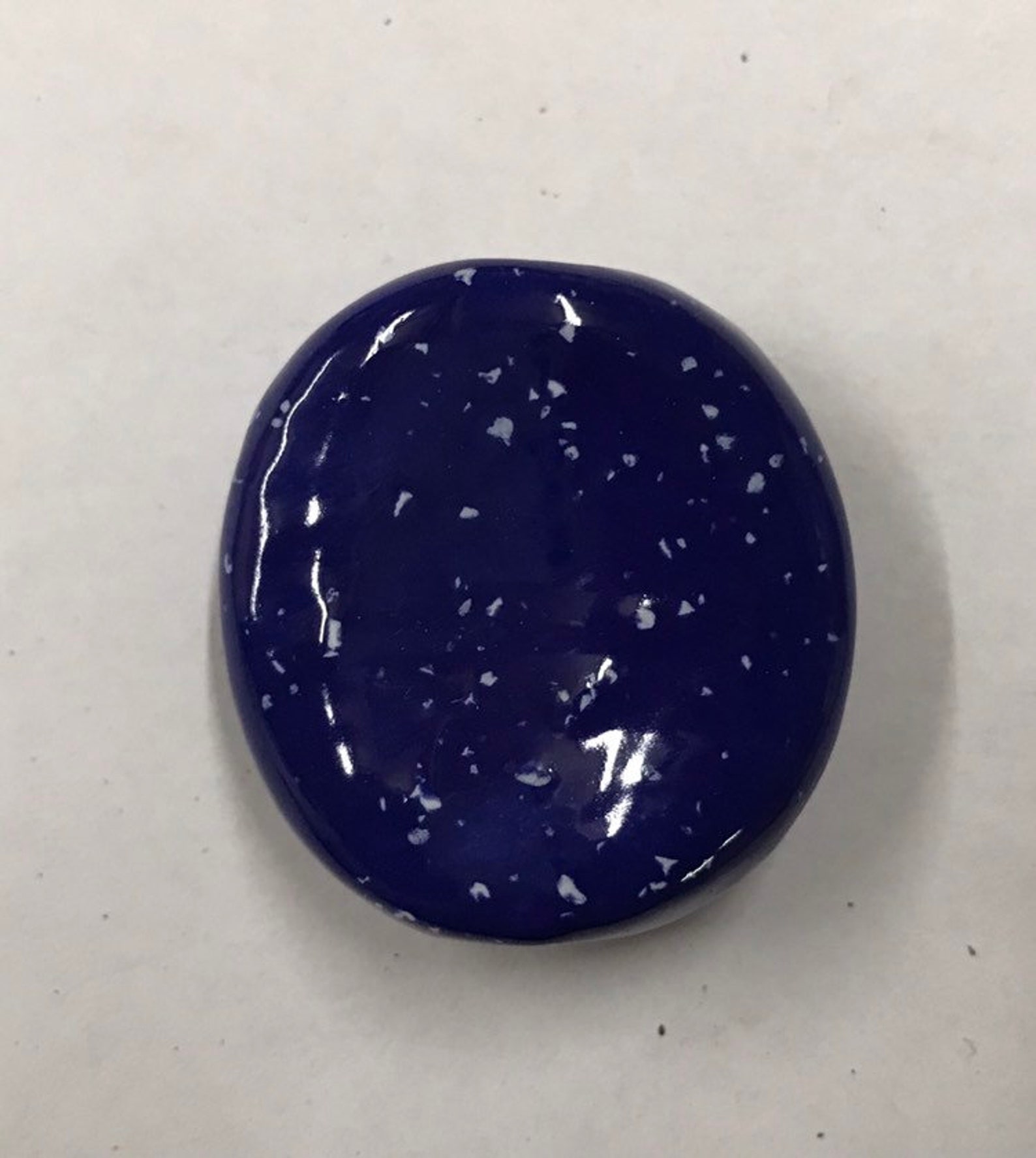 Ceramic Smoke Stone Cobalt Blue With White Specks for Hand - Etsy