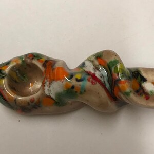 BOGART 3” Ceramic Twisted Pipe Jasnobrązowy z efektem wielokolorowym