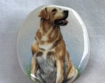 BOGART Ceramic Smoke stone holder Golden Labrador Design  For Hand Rolled Cigarettes and Small Cigars