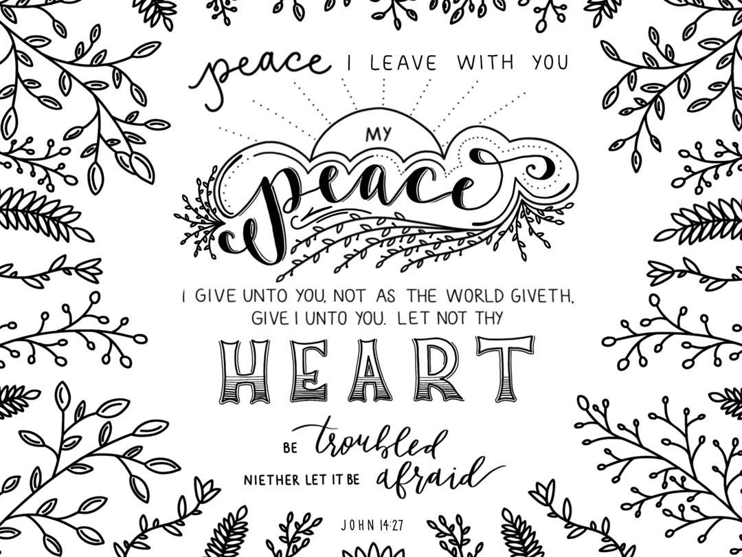 Printable Coloring Pages- Peace - Etsy