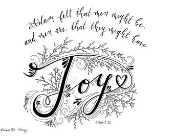 Printable Coloring Pages- Joy