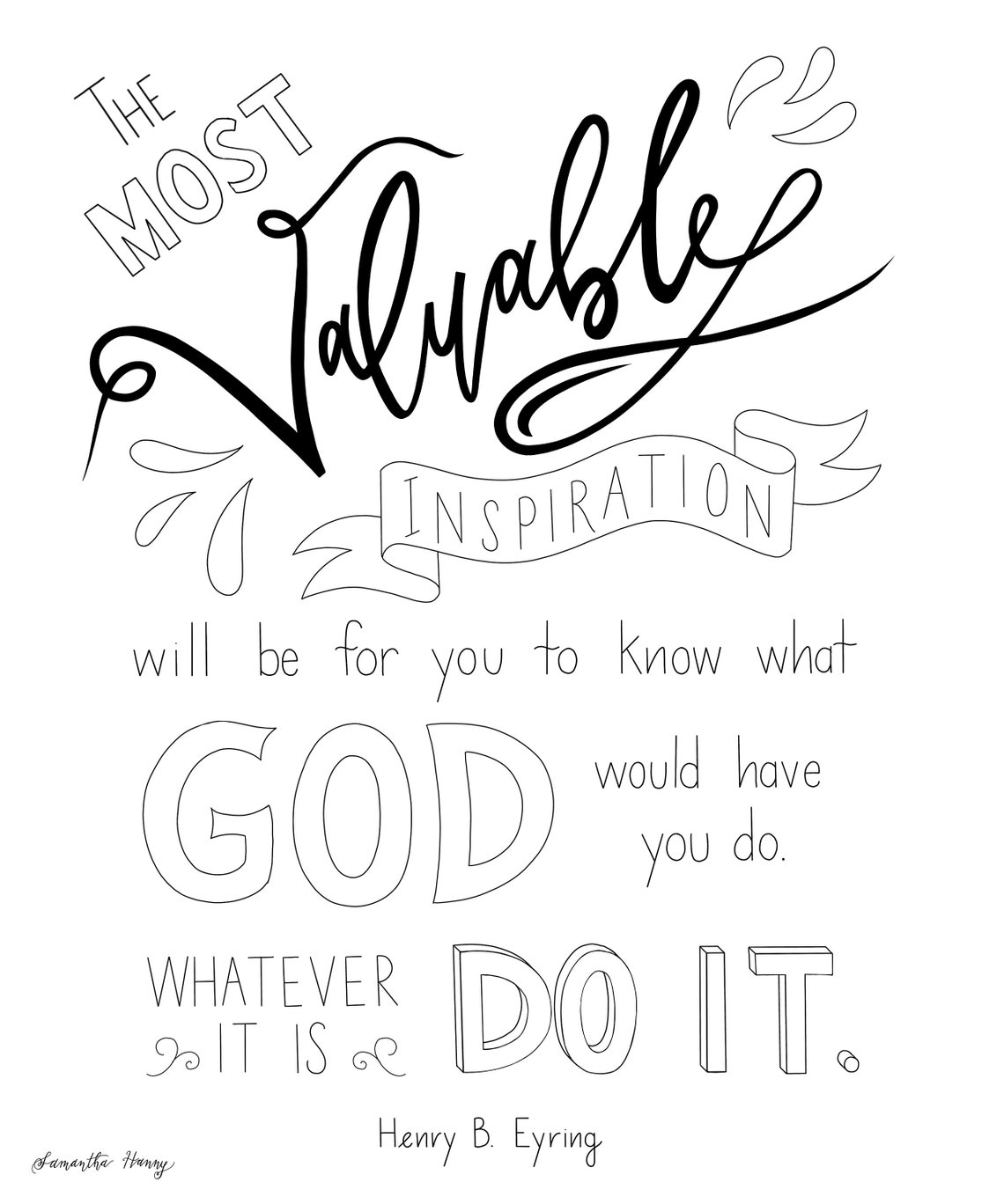 Printable Coloring Pages- Henry B. Eyring Quote - Etsy