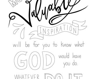 Printable Coloring Pages- Henry B. Eyring Quote