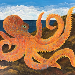 Octopus painting original acrylic artwork!