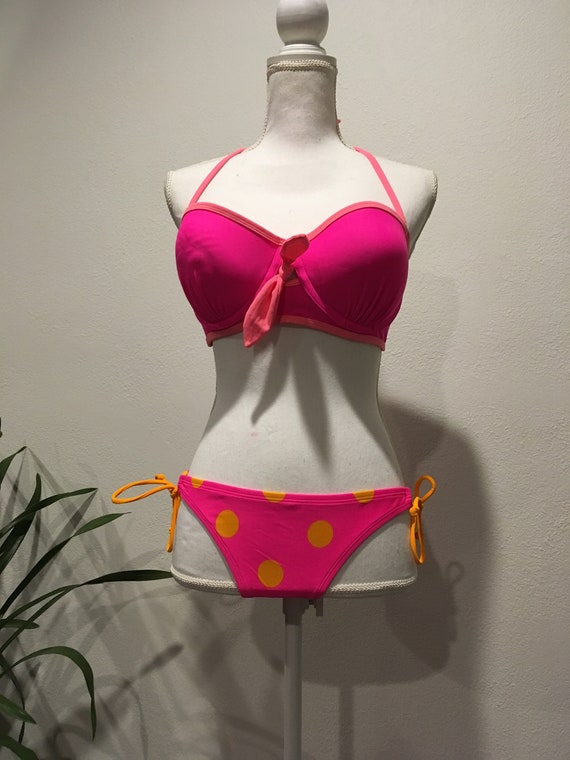 yellow polka dot bikini for sale