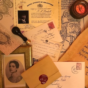 Replicas Bram Stokers Dracula Film, Letters and documents Mina Murray, Jonathan Harker, Van Helsing image 1